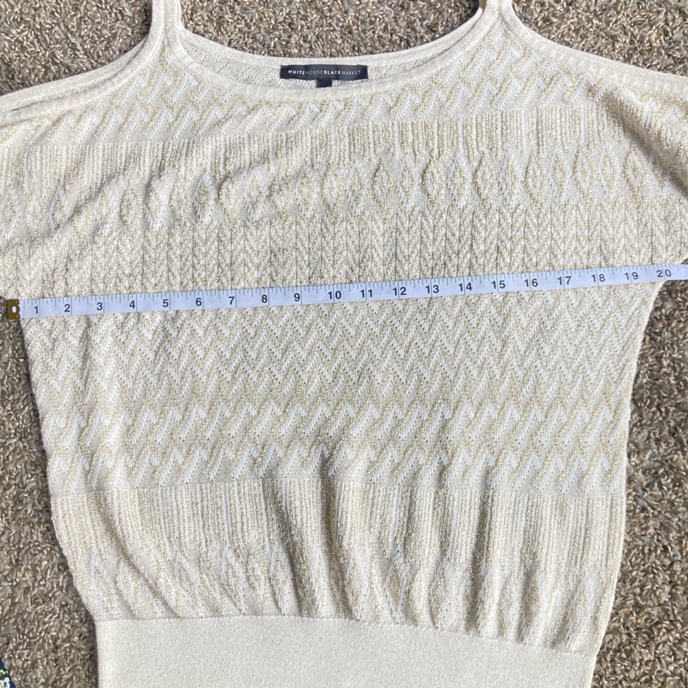 White House Black Market Cream Sweater - Picture 4 of 7